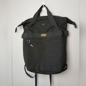 L.L BEAN Mountain 100% Nylon Black Unisexe Backpack Zipper Closure